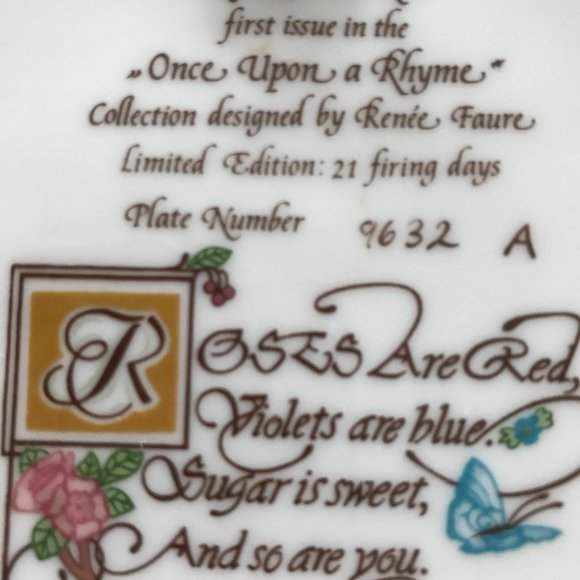 Roses Are Red Collector Plate - Picture 5 of 5